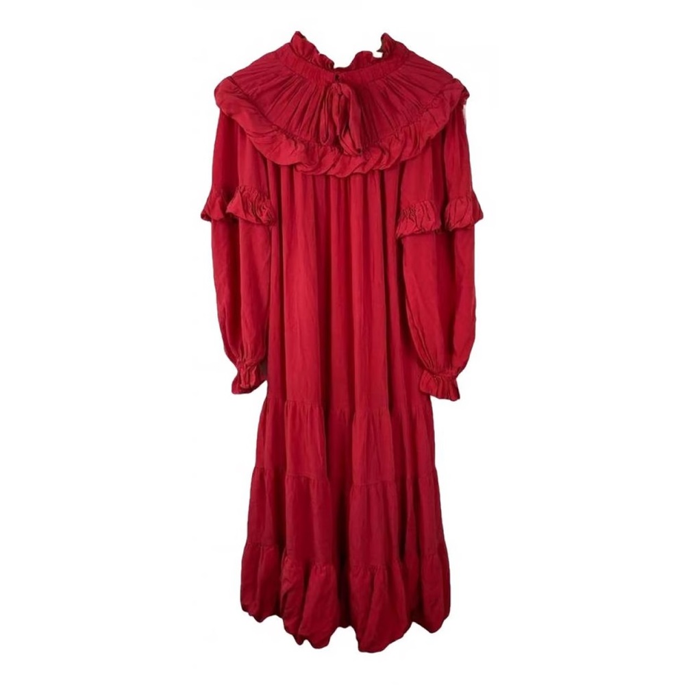 Ulla Johnson Red Silk Dress